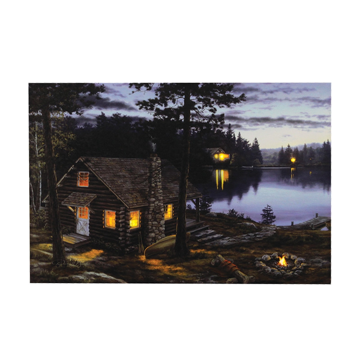 Rivers Edge Products - Cabin Reward 24" x 16" LED Canvas
