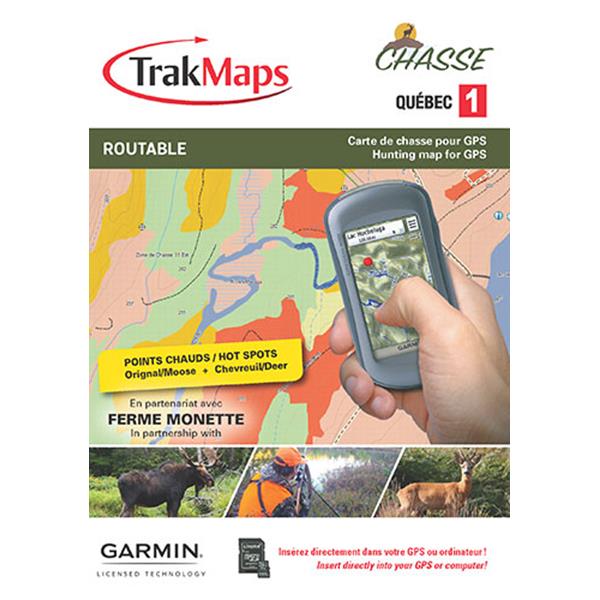 Trak Maps - Carte Chasse Québec 1 pour GPS Garmin