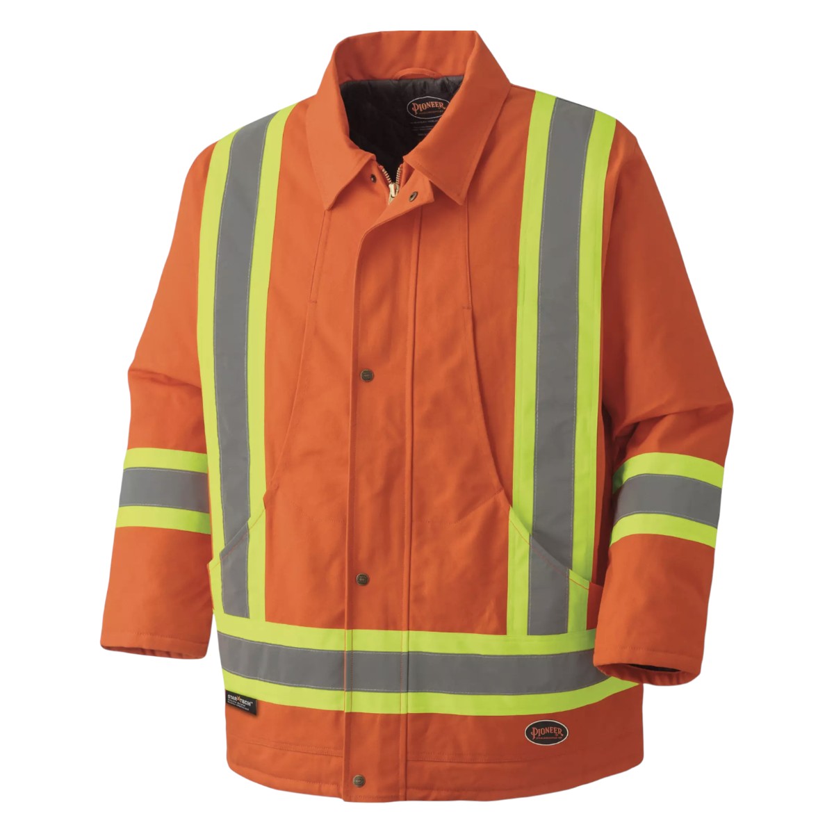 Pioneer - Men's 5537A Quilted Duck Safety Jacket