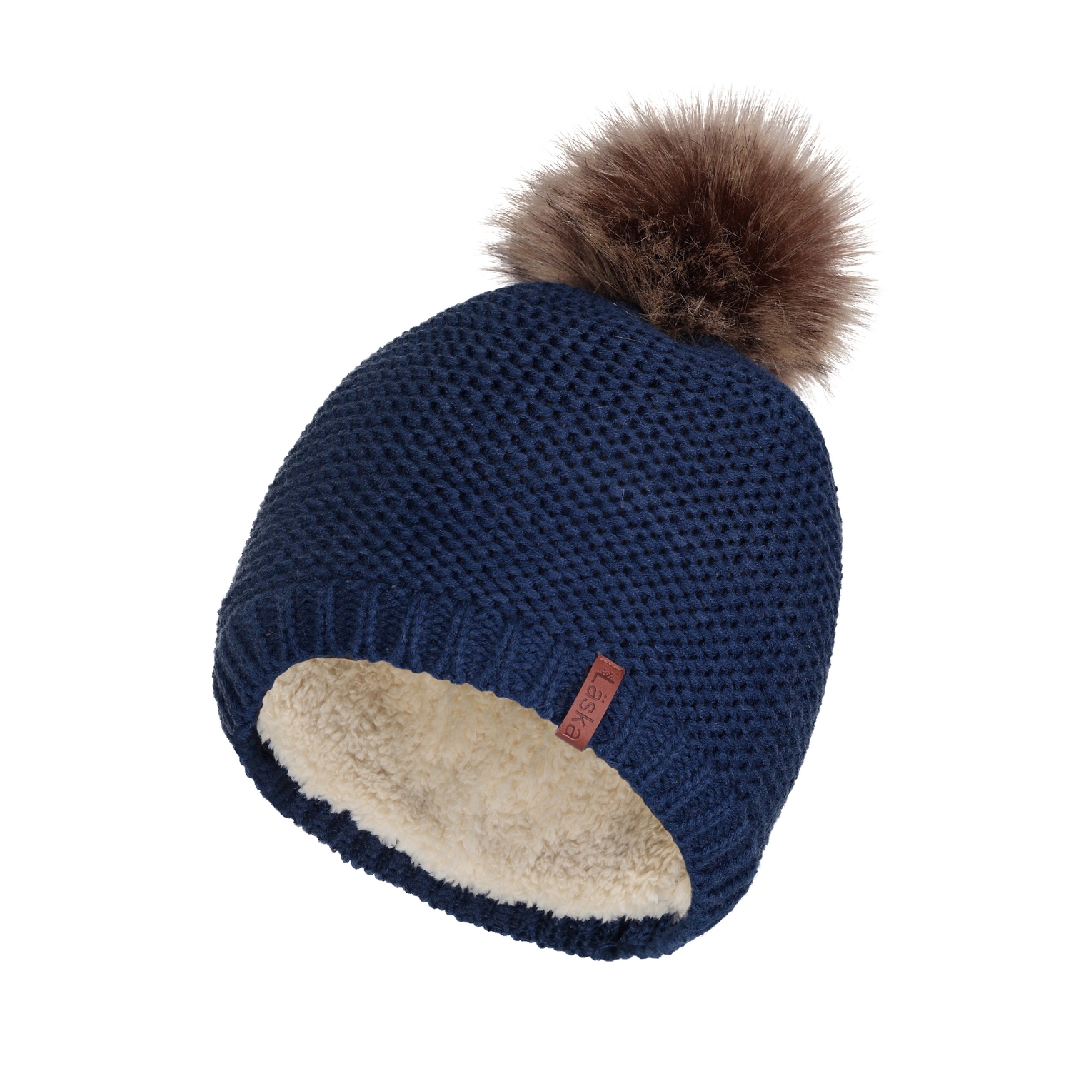 Läska - Tuque à pompon pour femme
