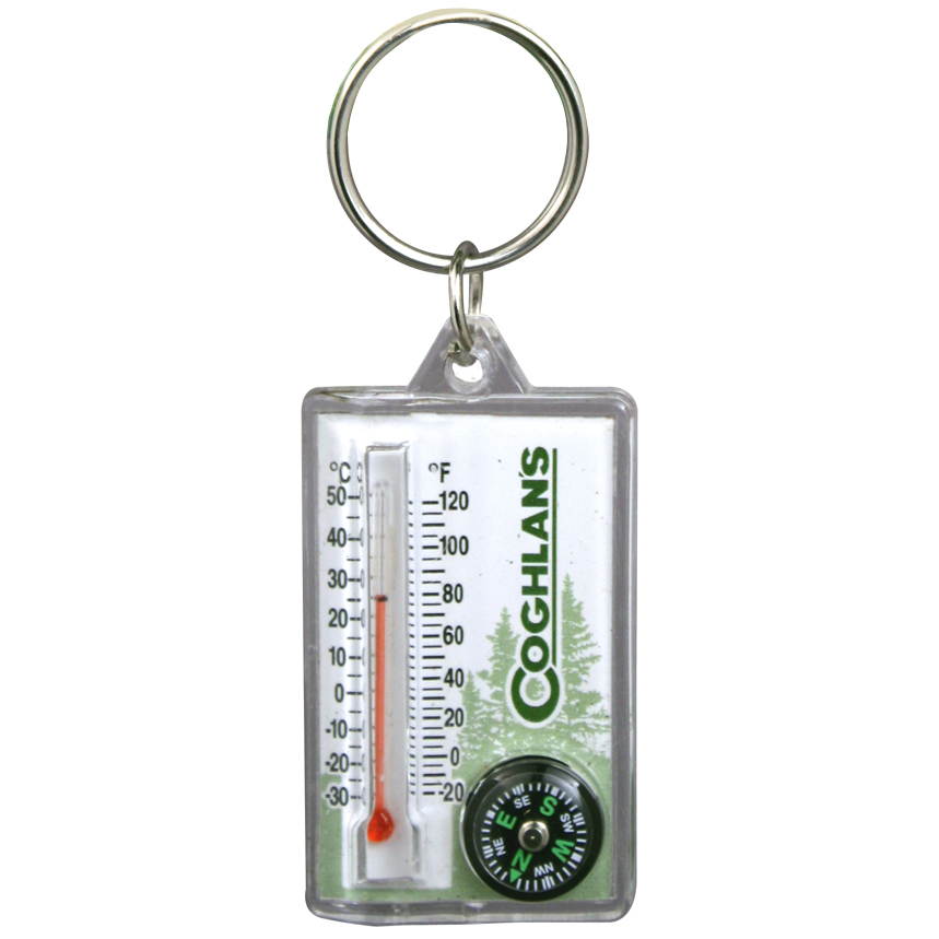 Zipper Pull Thermometer with Compass Coghlan's Latulippe