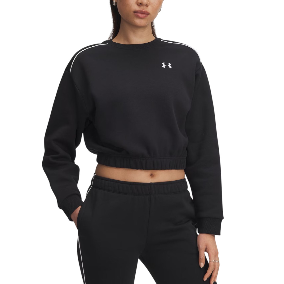 Under Armour - Chandail col rond UA Rival Fleece Piped pour femme