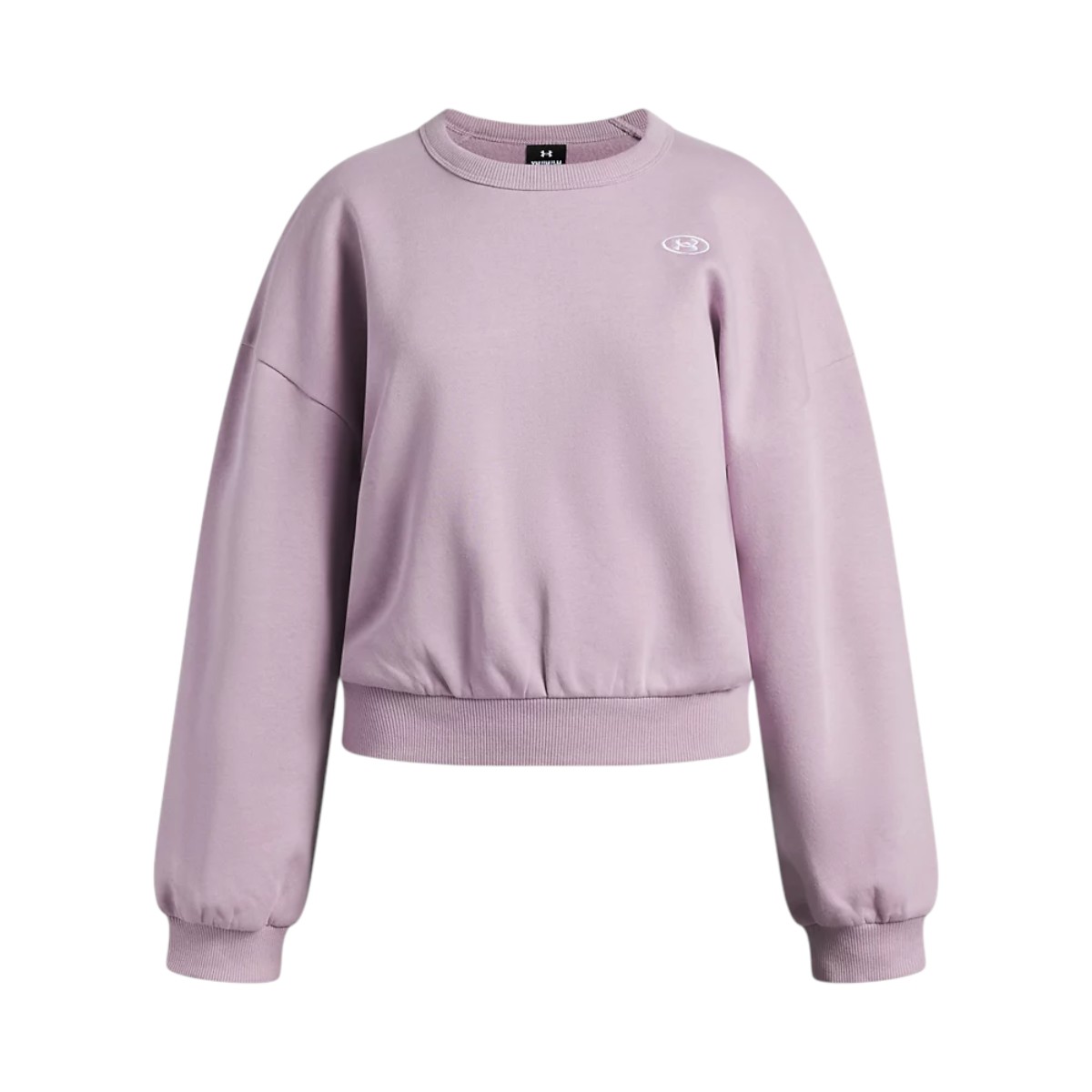 Under Armour - Chandail en molleton à col rond surdimensionné UA Rival pour fille