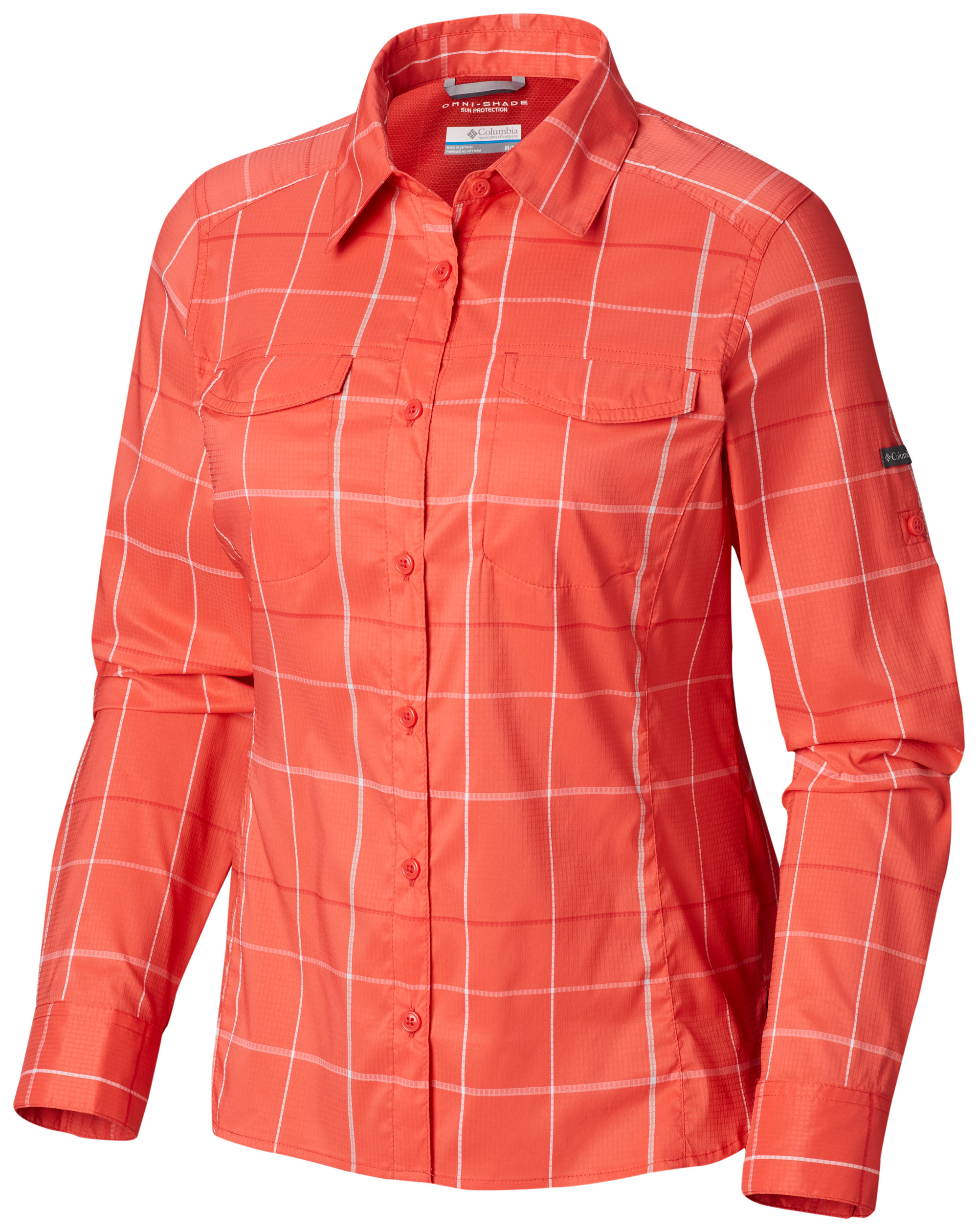 columbia women's silver ridge lite plaid long sleeve shirt