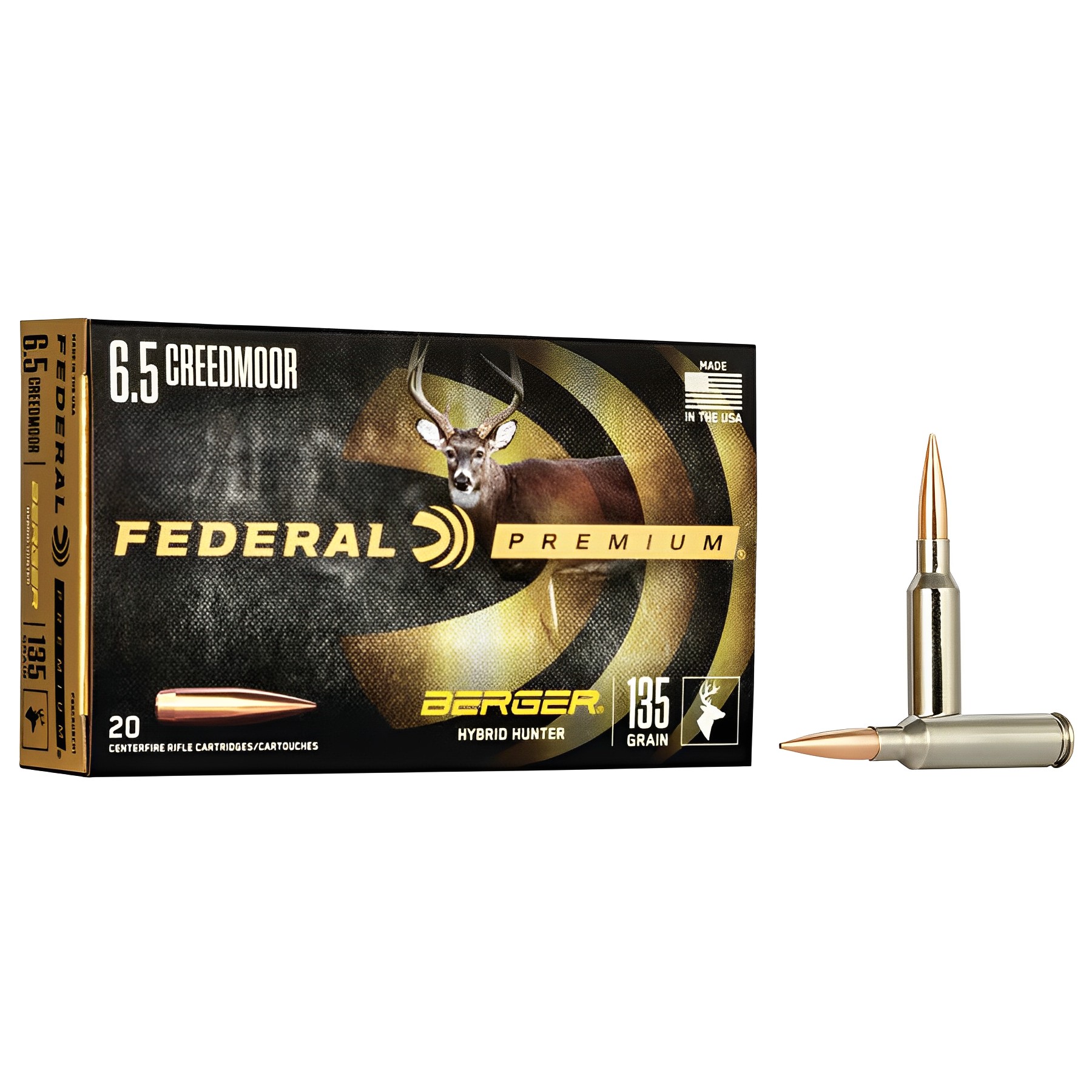 Federal Ammunition - Premium Berger Hybrid Hunter 6.5 CREEDMOOR 135 GR