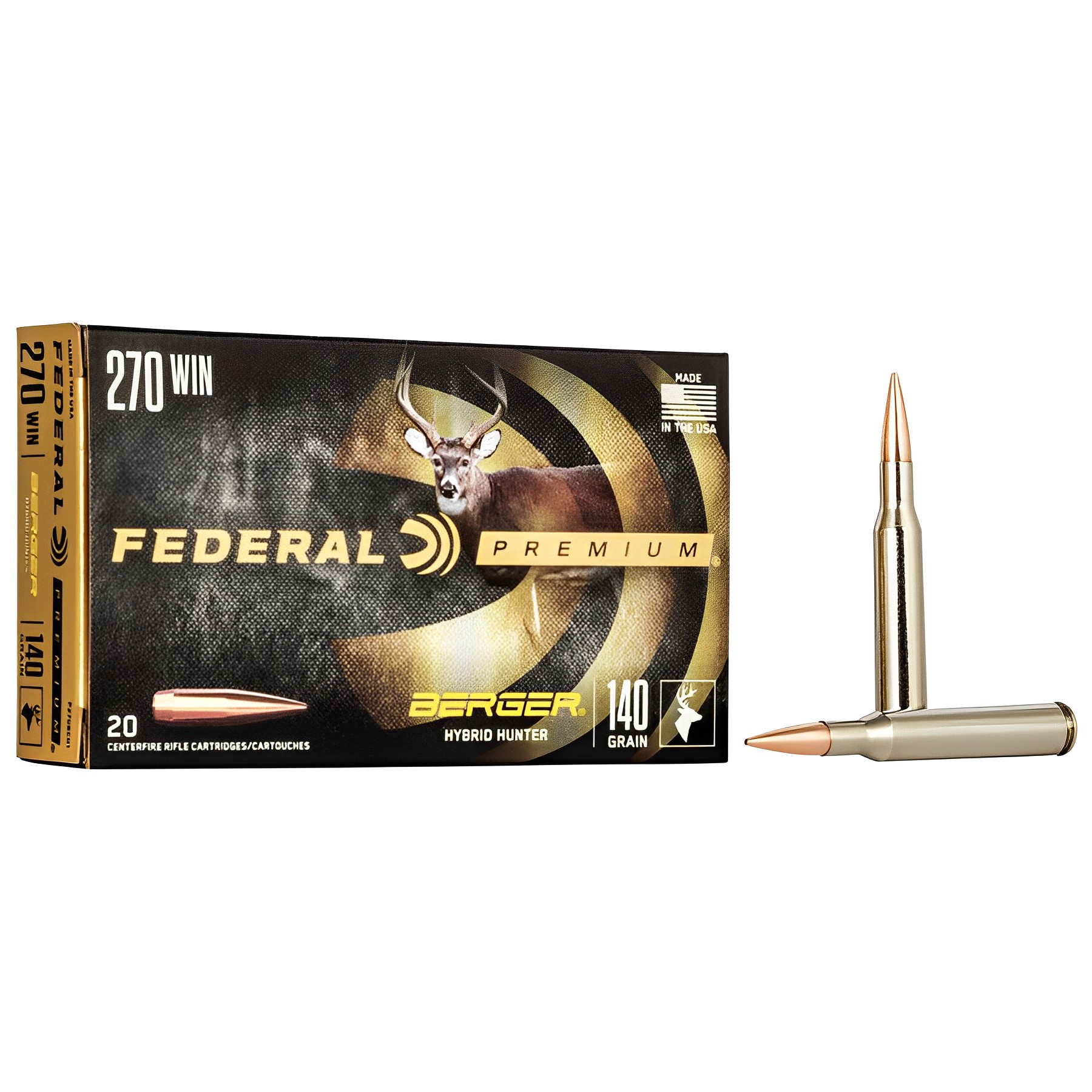 Federal Ammunition - Premium Berger Hybrid Hunter 270 WIN 140 GR