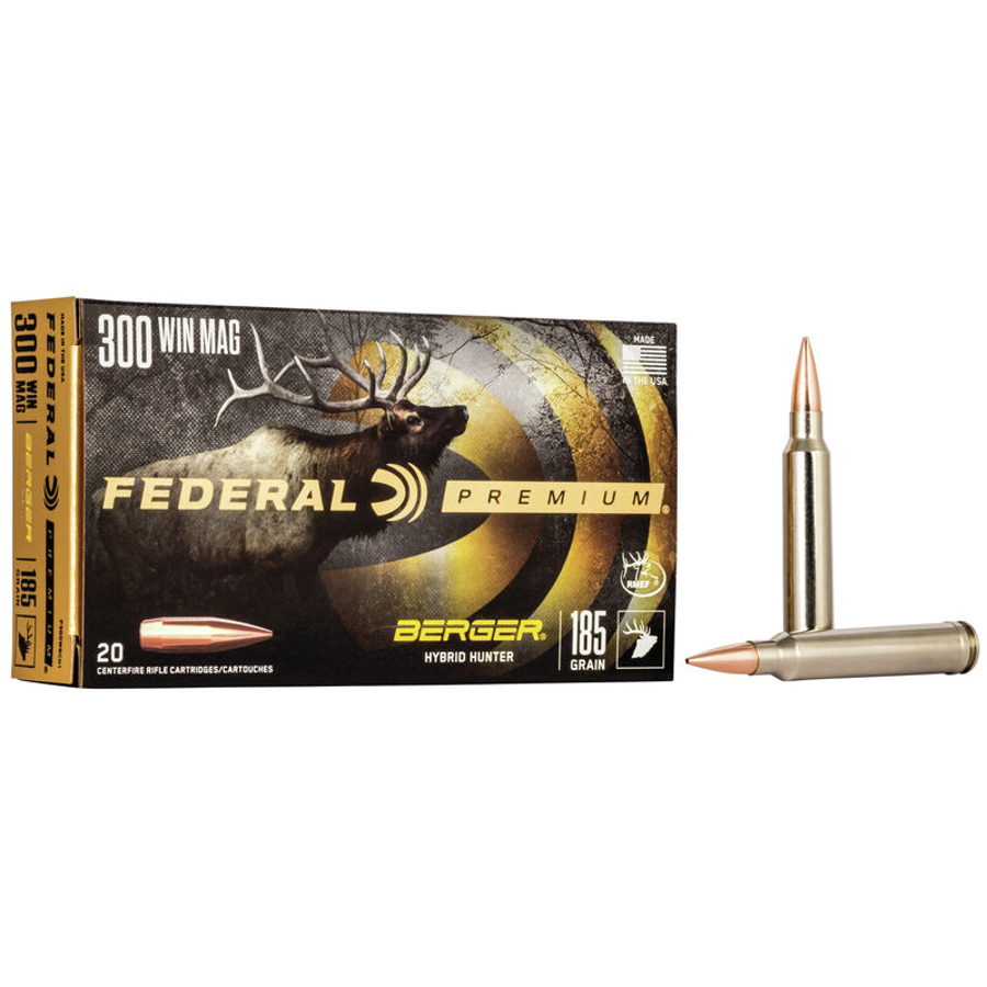 Federal Ammunition - Premium Berger Hybrid Hunter 300 WIN MAG 185 GR