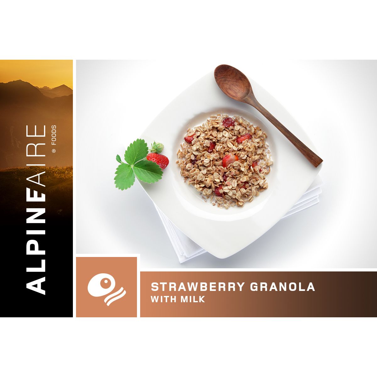 AlpineAire Foods - Muesli aux fraises avec lait