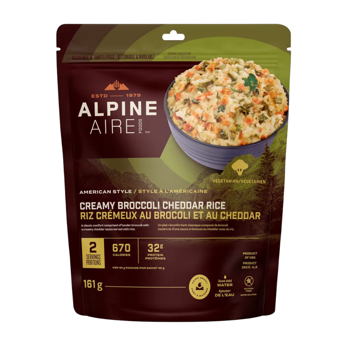 AlpineAire Foods - Riz crémeux au brocoli et au cheddar