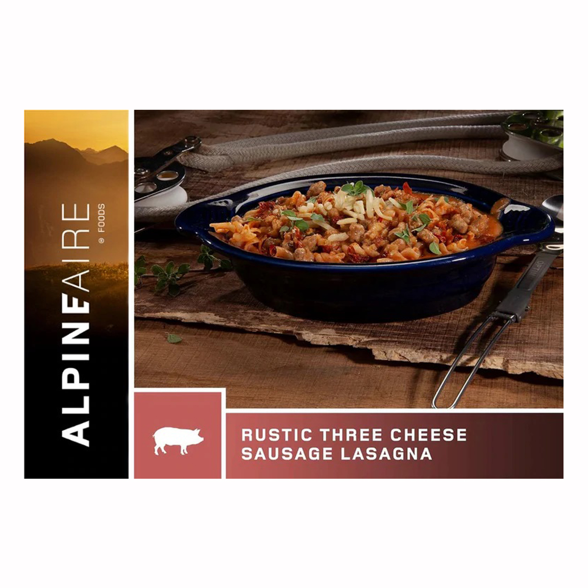 AlpineAire Foods - Lasagne rustique à la saucisse aux trois fromages