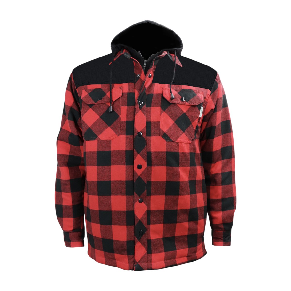 Gatts - Chemise de flanelle doublée avec capuchon pour homme