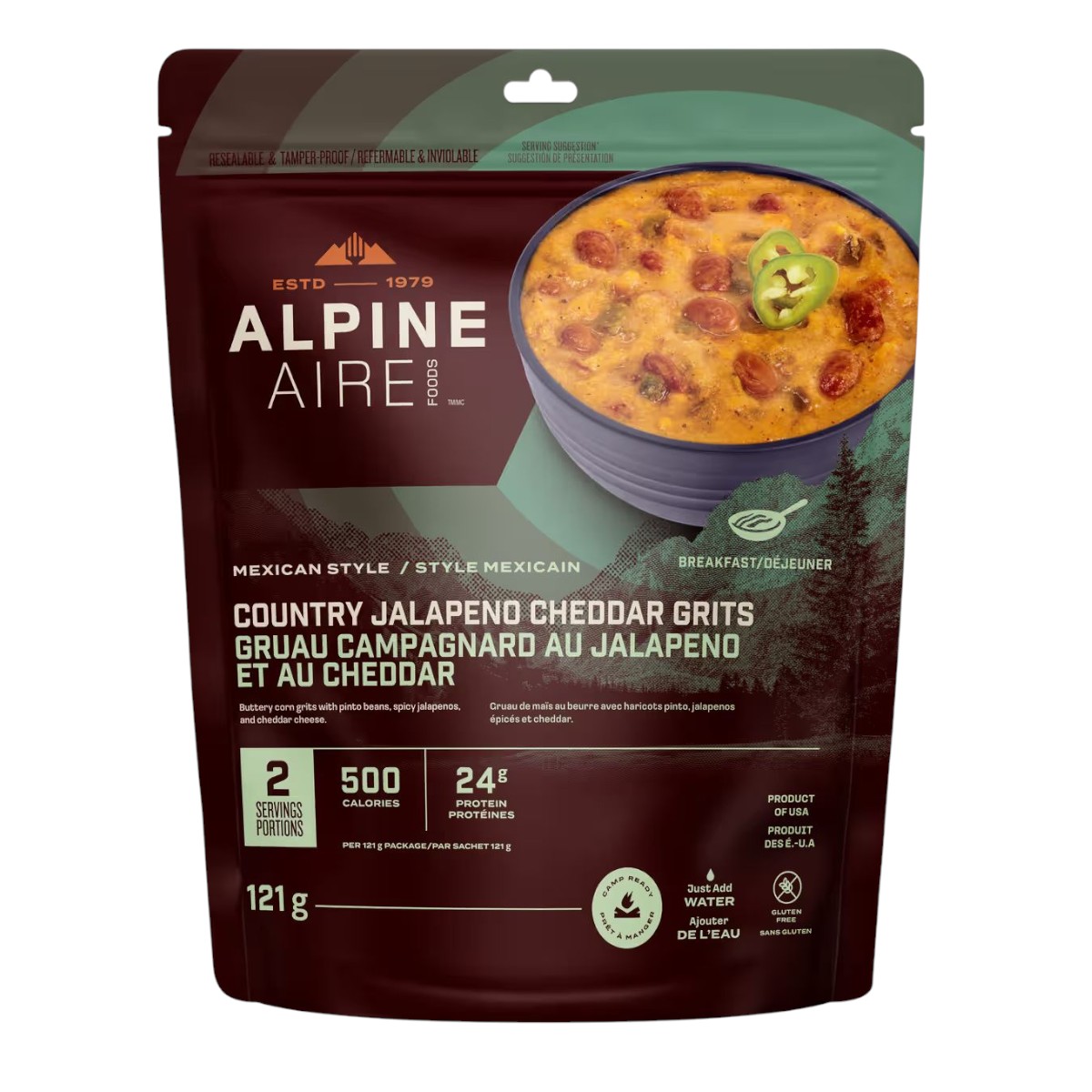 AlpineAire Foods - Gruau campagnard au jalapeno et au cheddar