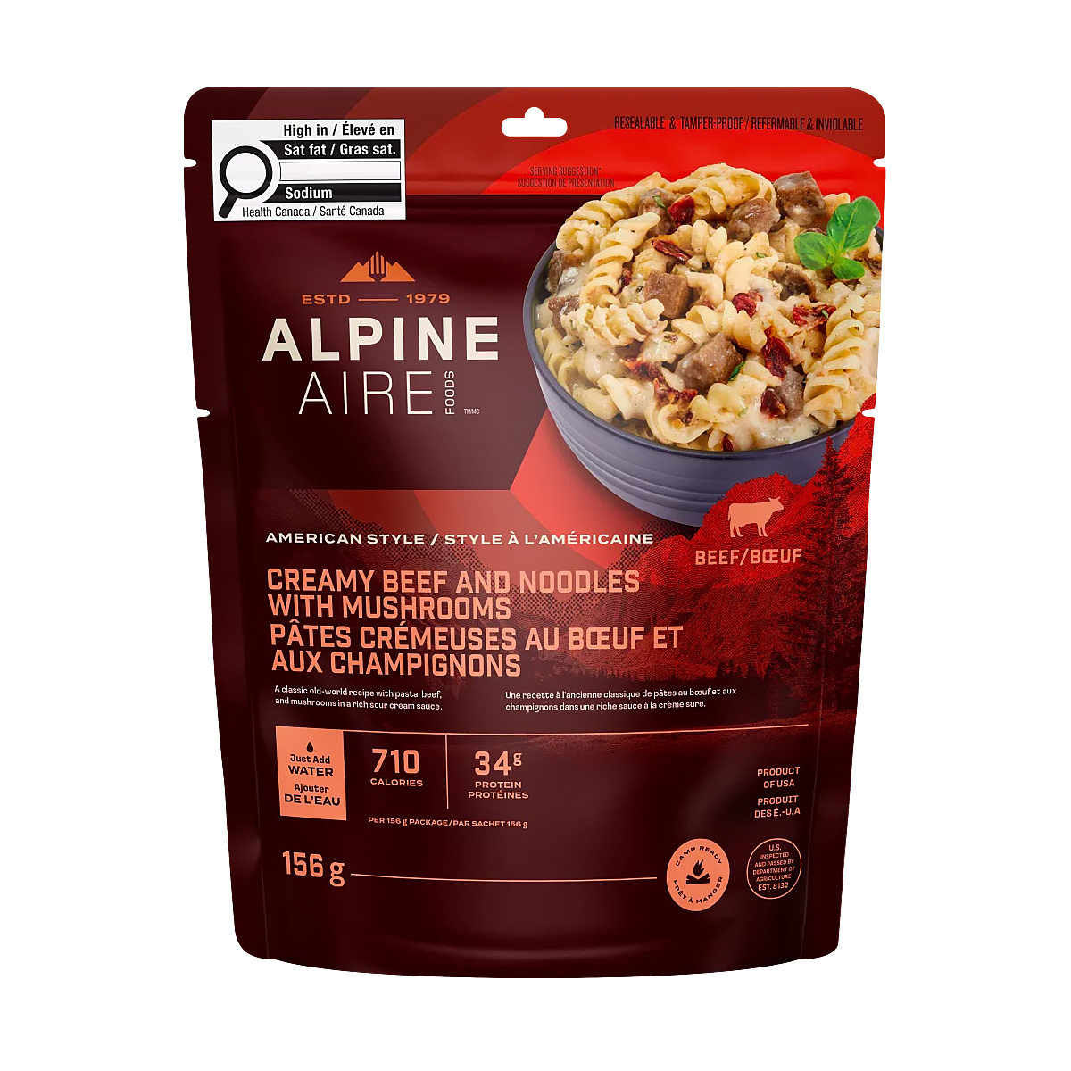 AlpineAire Foods - Creamy Beef and Noodles with Mushrooms