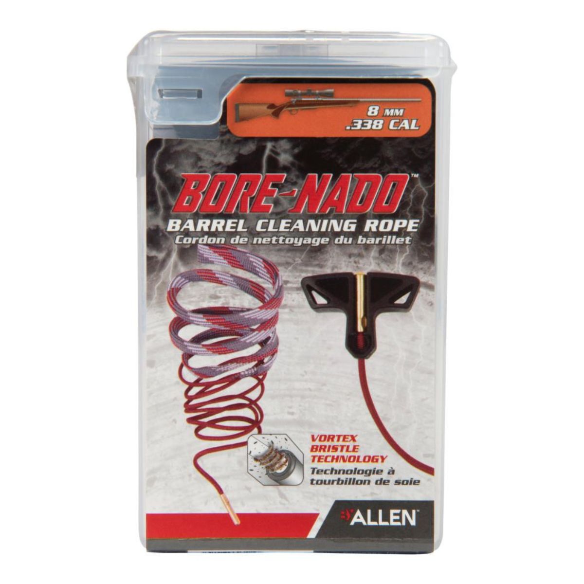 Allen - Bore-Nado Rifle Barrel Cleaning Rope, 8mm & .338 Caliber