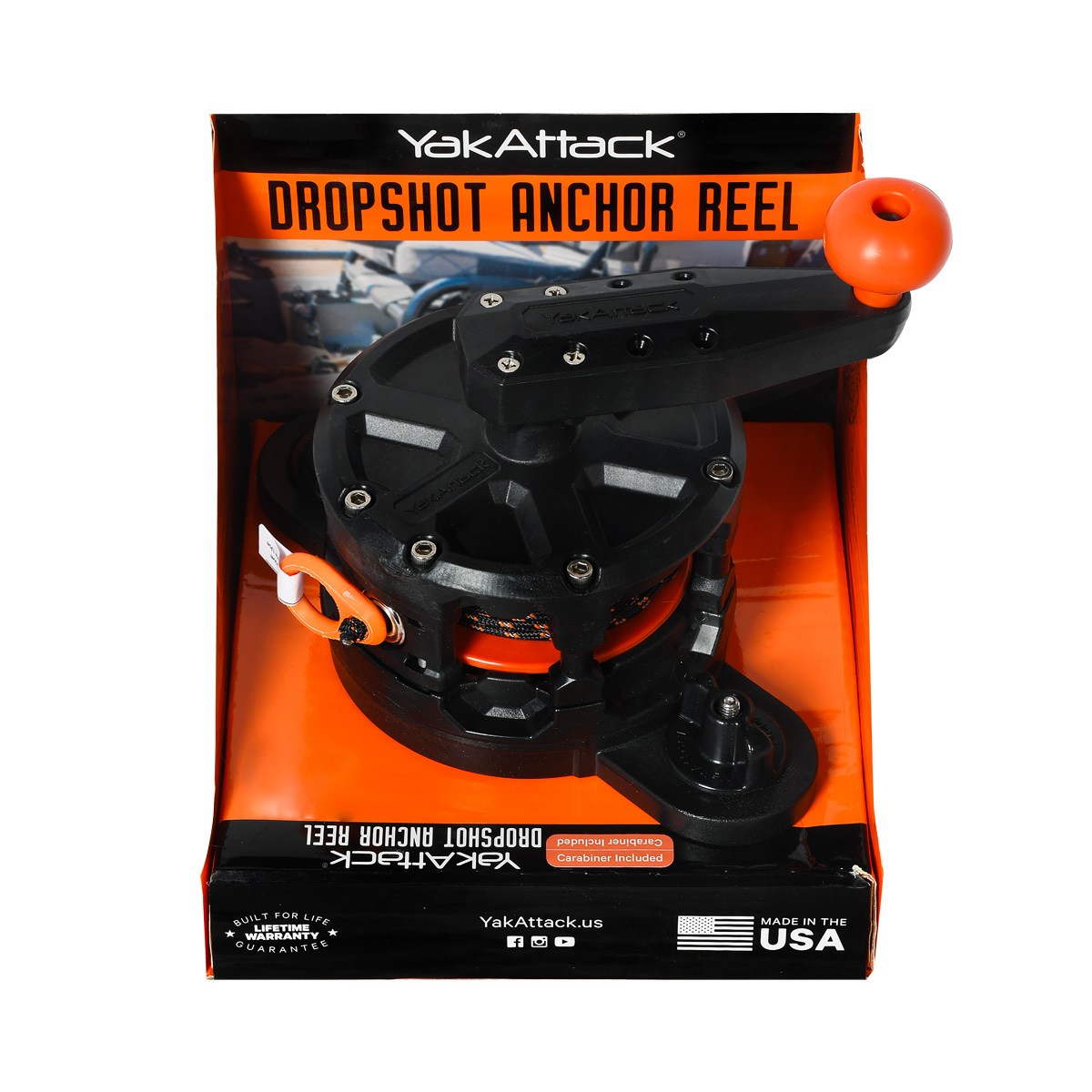 YakAttack - Moulinet pour ligne d'ancrage en « Dropshot »