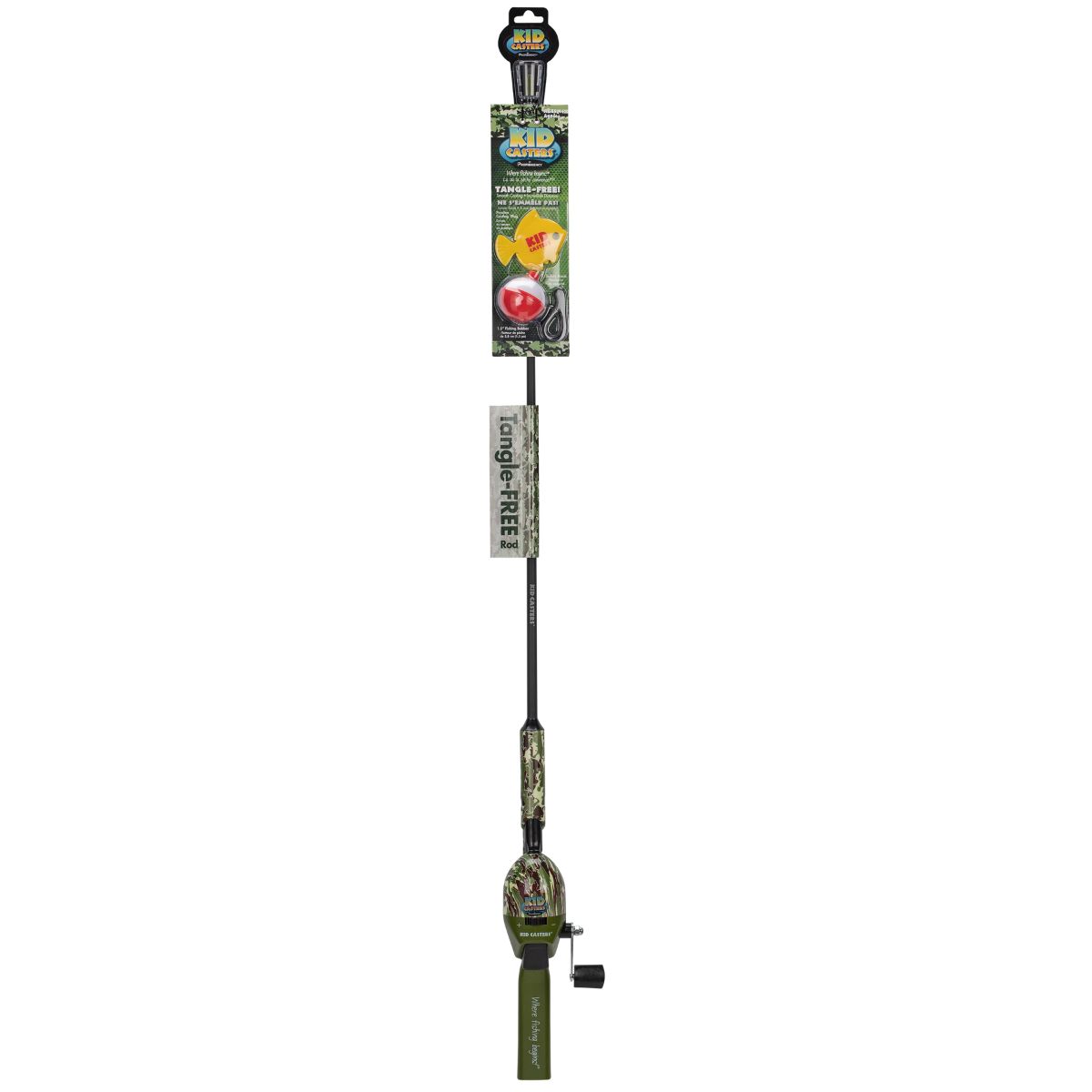 Kid Casters - Green Camo Tangle-Free Combo