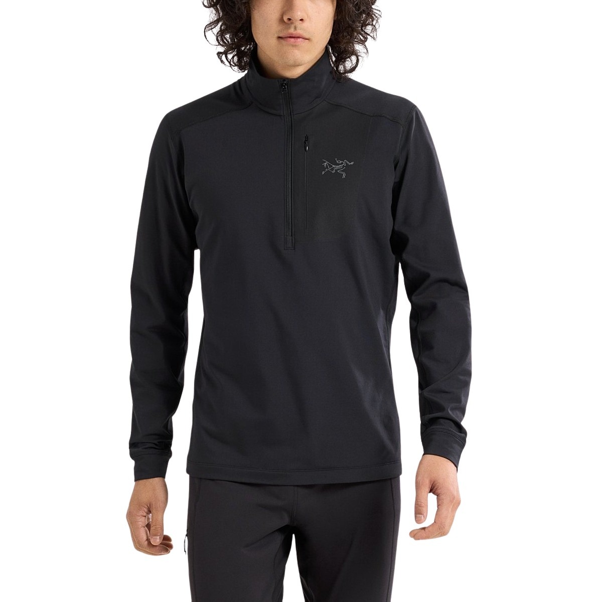 Arc'teryx - Chandail à manches longues Rho LT avec fermeture à glissière au cou pour homme