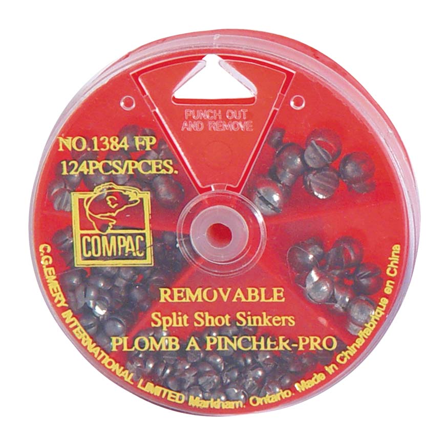 Compac - Removable Split Shot Sinkers 1384