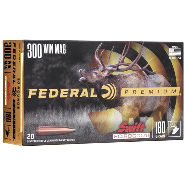 Federal Ammunition - Swift Scirocco II 300 WIN MAG 180 GR