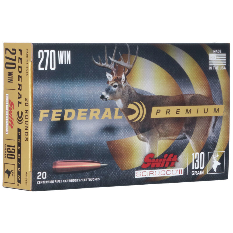 Federal Ammunition - Premium Swift Scirocco II 270 WIN 130 GR