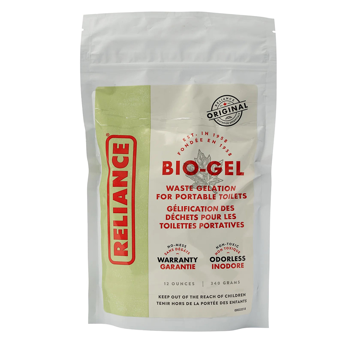 Reliance Products - Odor Control Gelatin Powder Bio Gel