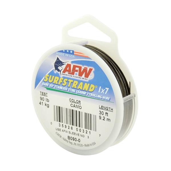 American Fishing Wire Surfstrand Bare 1x7 Stainless Steel Leader Wire | Boating & Fishing