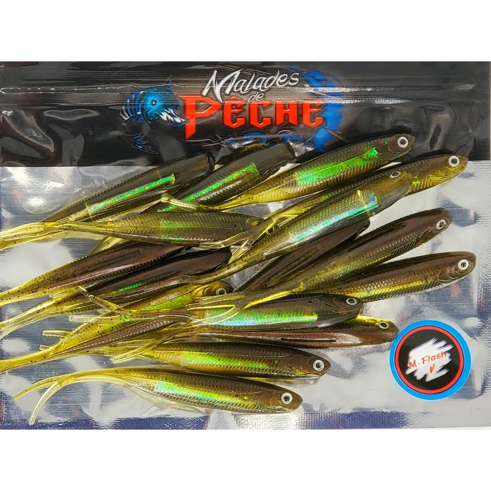 Malades de Pêche - M Flash V-Tail Lures - 3.5"