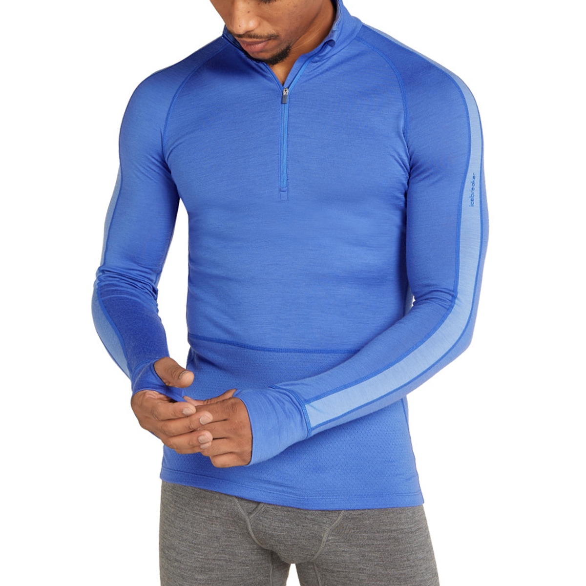 Icebreaker - Men's Merino Blend 200 ZoneKnit Long Sleeve Half Zip Thermal Top