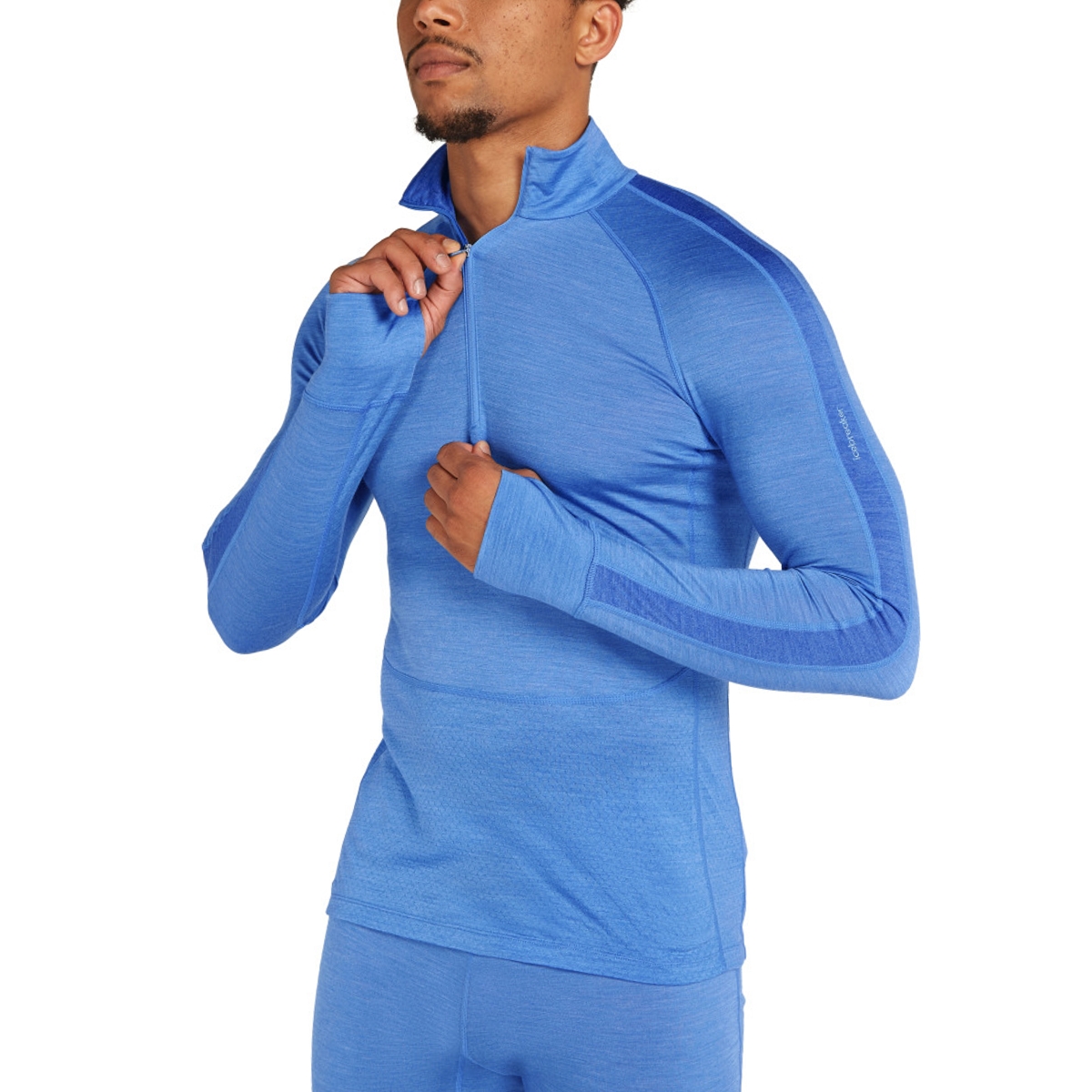 Icebreaker - Haut thermique à manches longues et à glissière ZoneKnit 125 en mélange mérinos pour homme