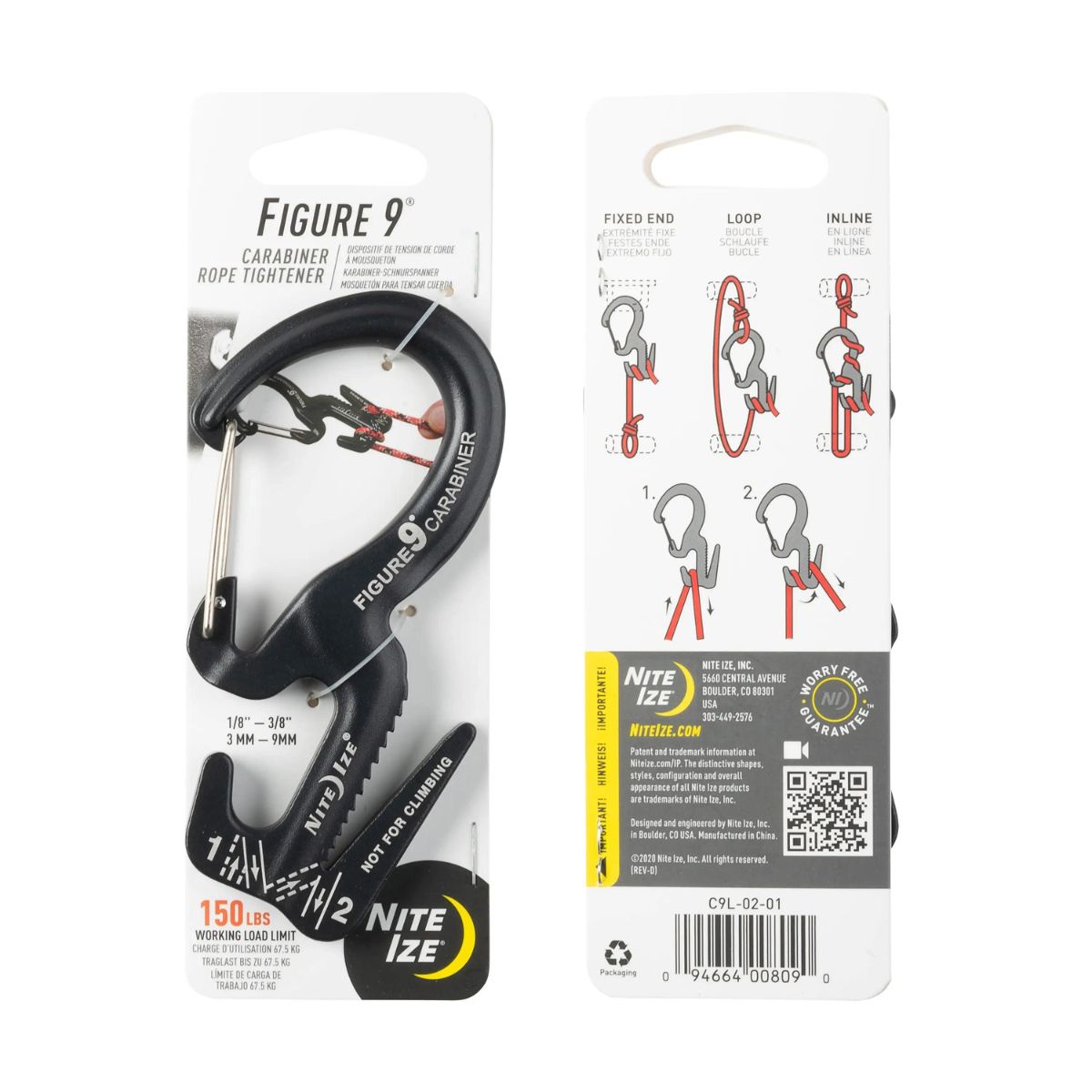 Nite Ize - Figure 9 Carabiner Rope Tightener