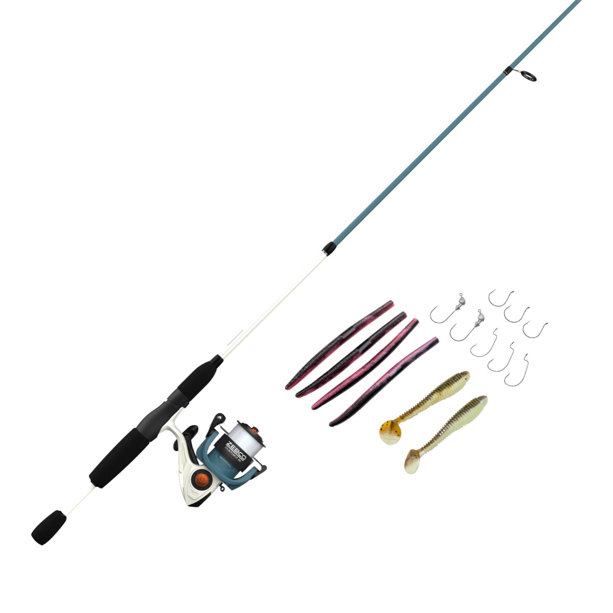 Zebco - Custom-Z Spinning Combo with Strike King® Tackle Kit