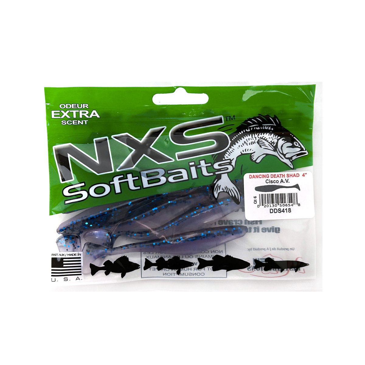 NXS - Dancing Death Shad Softbait - 4''