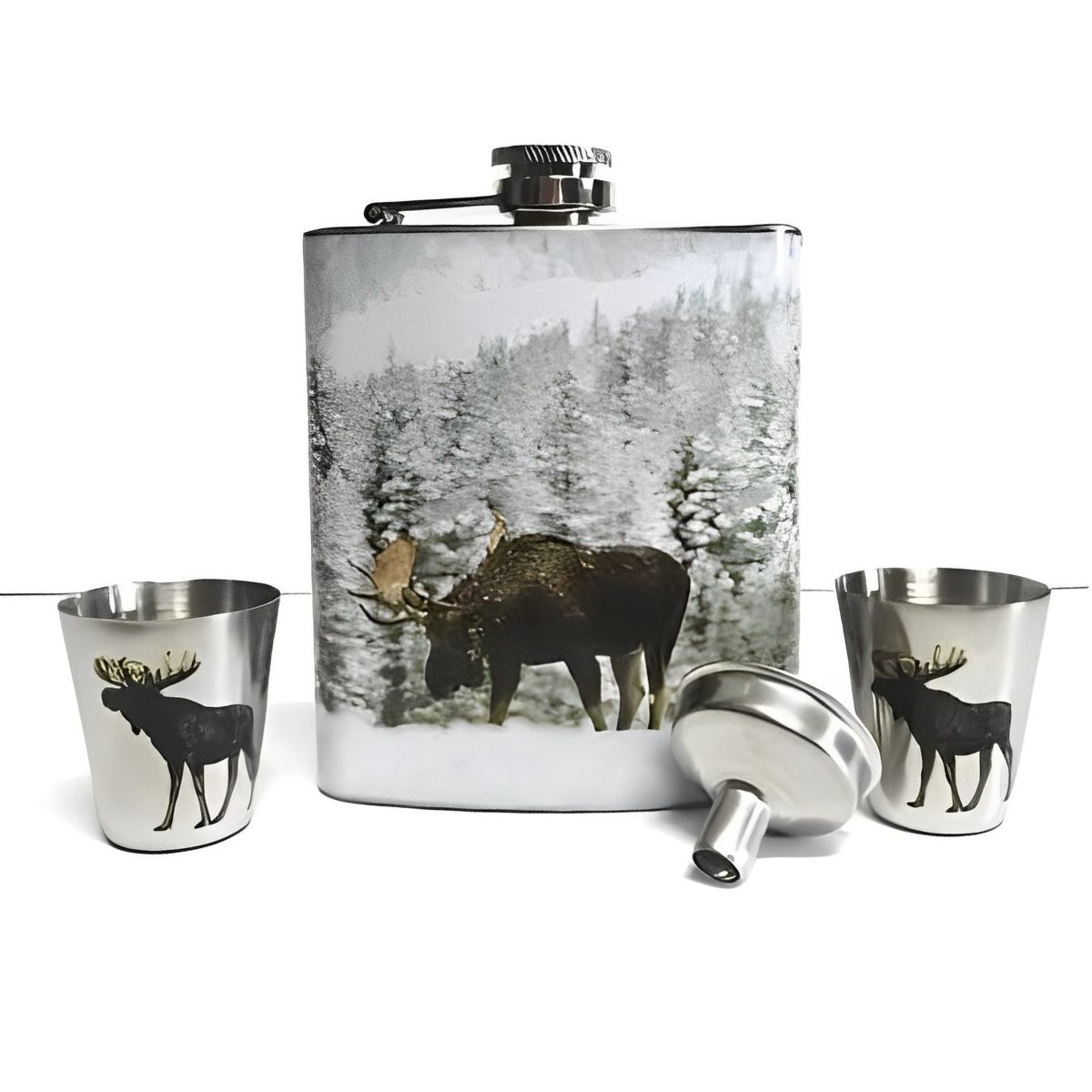 Entrepôt du chasseur - Moose Flask With 2 Shooters