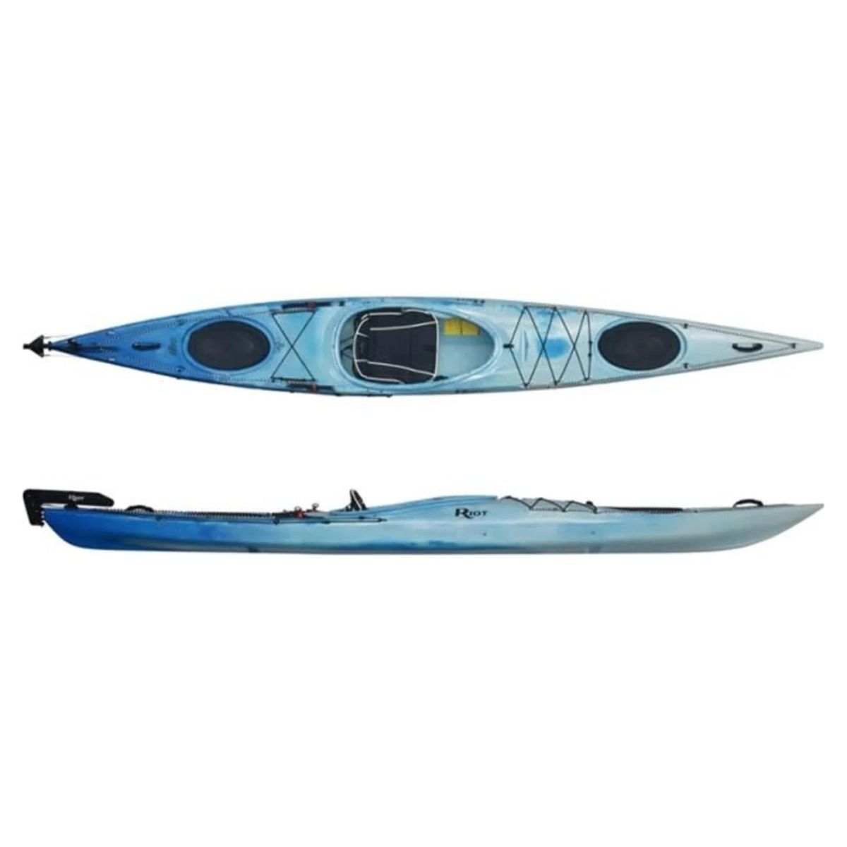 Riot - Kayak Edge 14,5 Touring avec gouvernail
