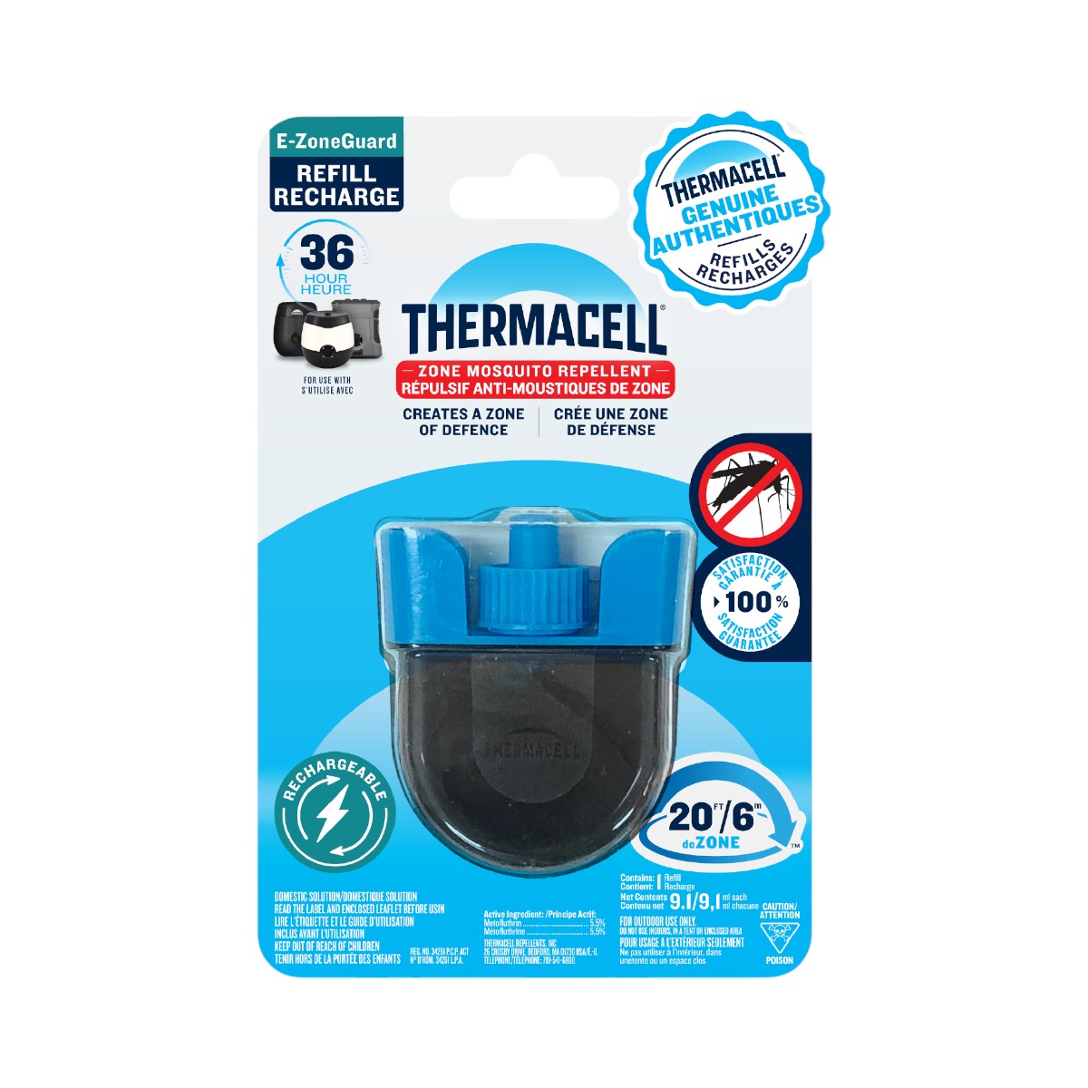 Thermacell - Rechargeable Mosquito Repeller Refills 36 hours