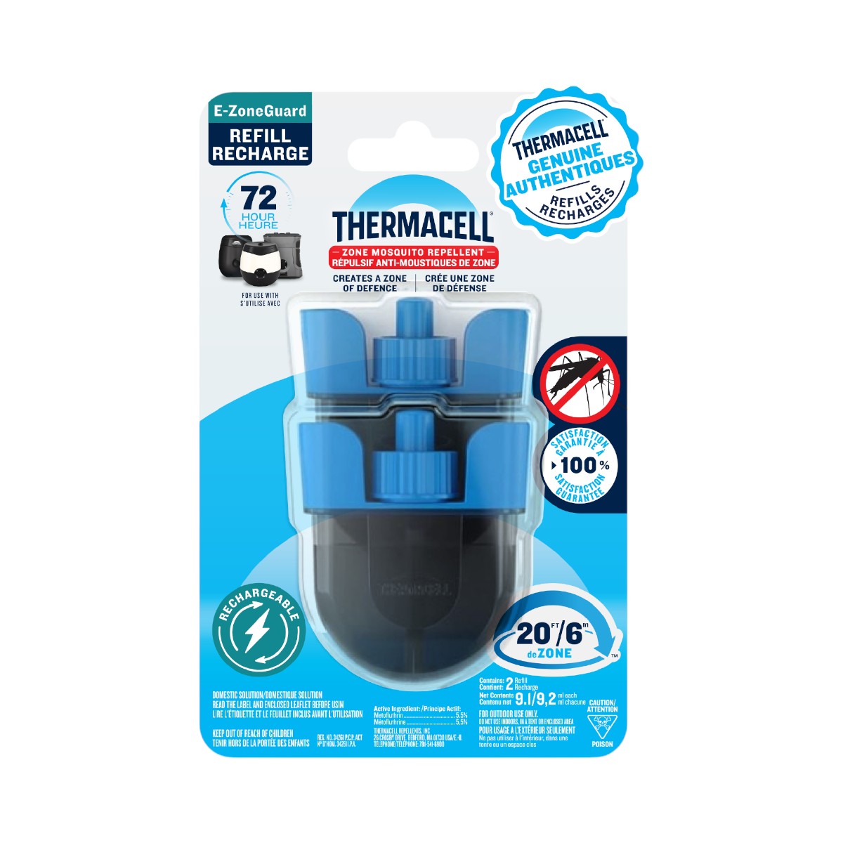 Thermacell - Mosquito Repellent, Rechargeable Refills - 72 Hours