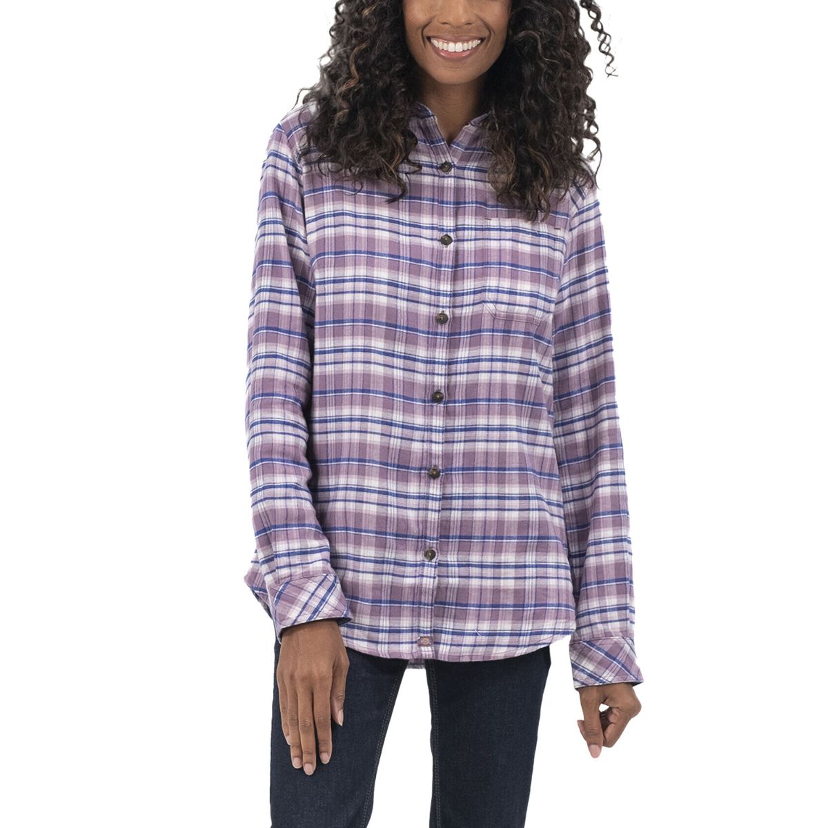 Dickies - Women's Tartan Long-Sleeve Flannel Shirt