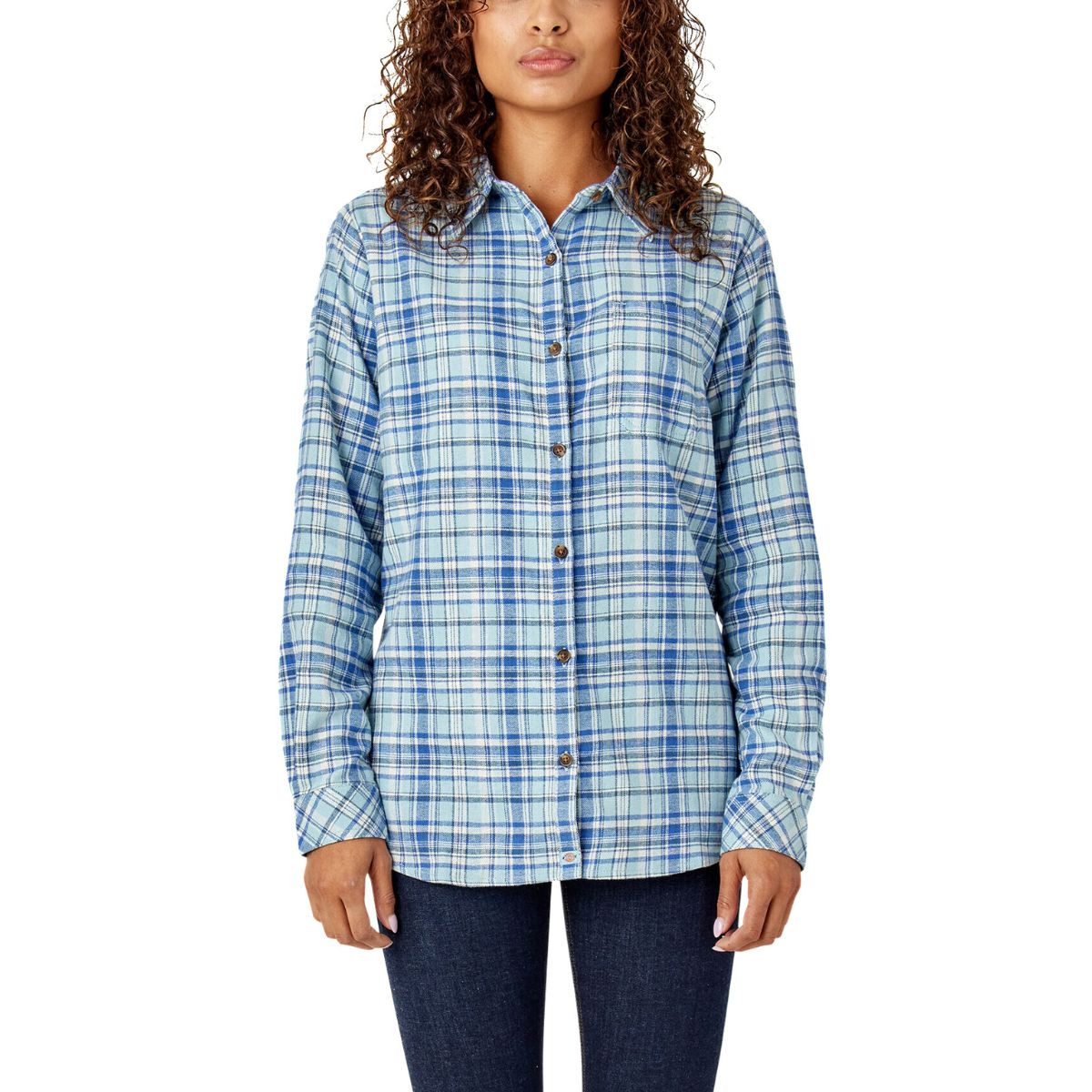 Dickies - Chemise en flanelle à manches longues et motif tartan pour femme