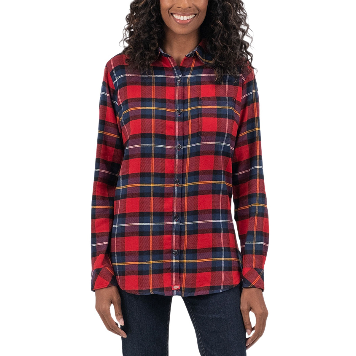 Dickies - Women's Tartan Long-Sleeve Flannel Shirt