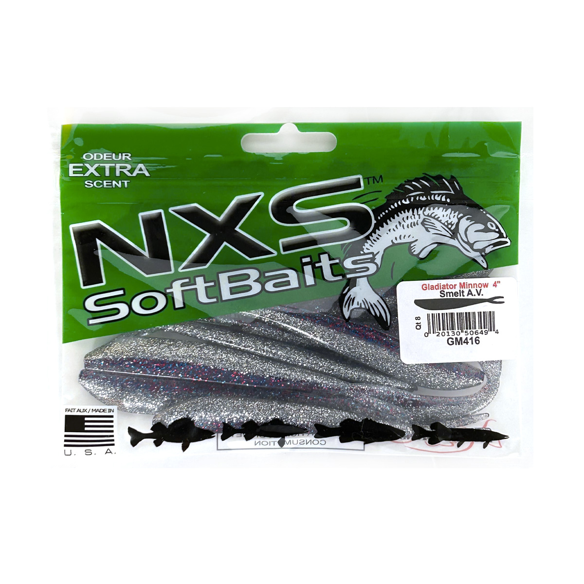 NXS - Gladiator Minnow 4” Soft Bait