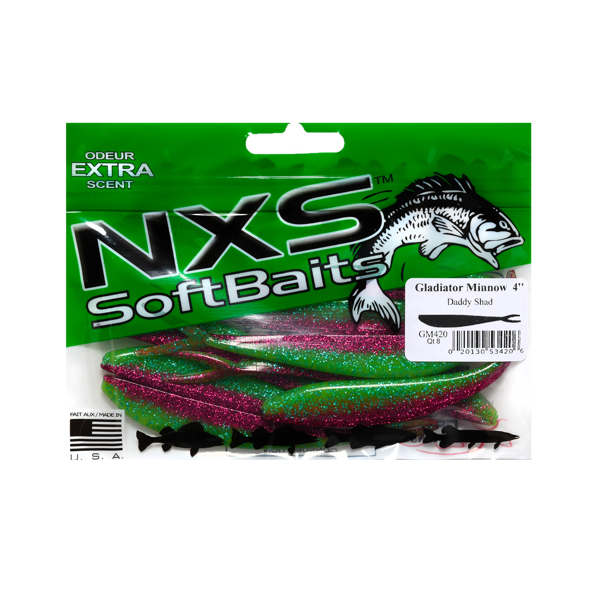 NXS - Leurre souple Gladiator Minnow - 4"