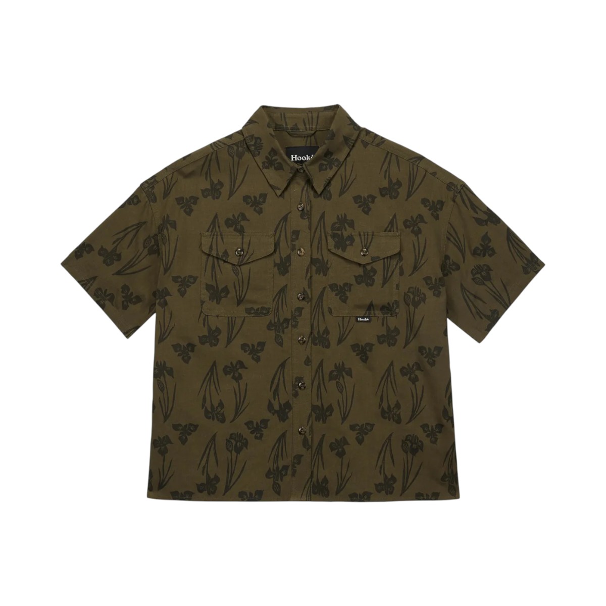 Hooké - Women's Oversized Yellow Iris Short Sleeve Shirt