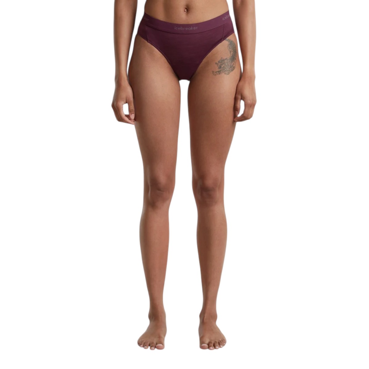 Icebreaker - Culotte taille haute style hipster 125 Cool-Lite en mélange de mérinos pour femme