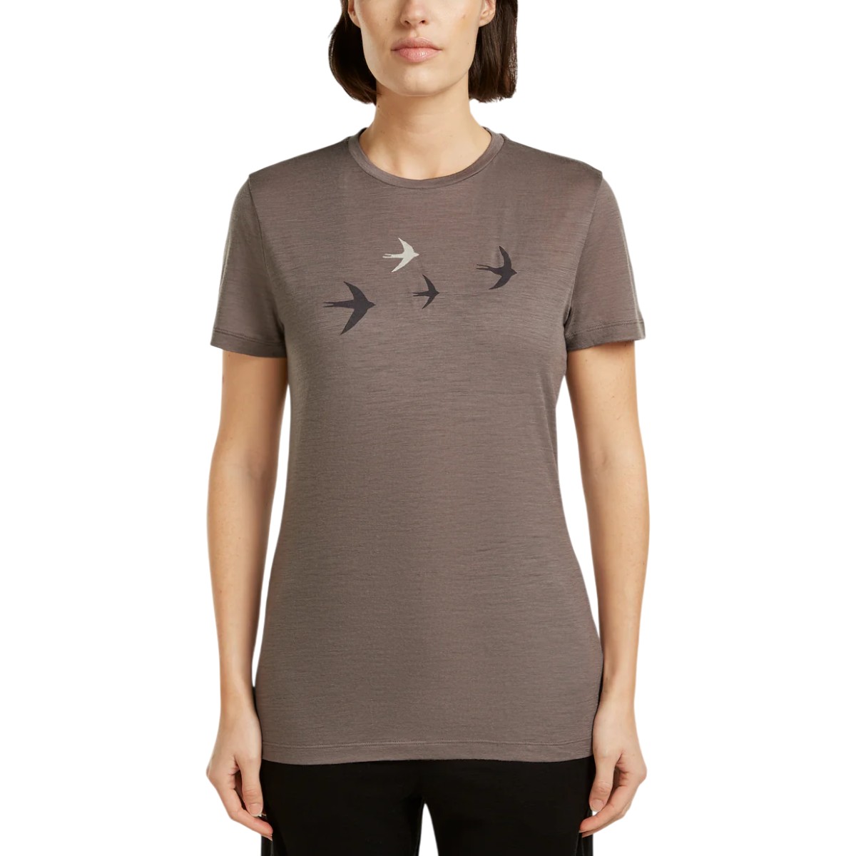 Icebreaker - T-shirt à manches courtes en mérinos 150 tech Bird Transit pour femme