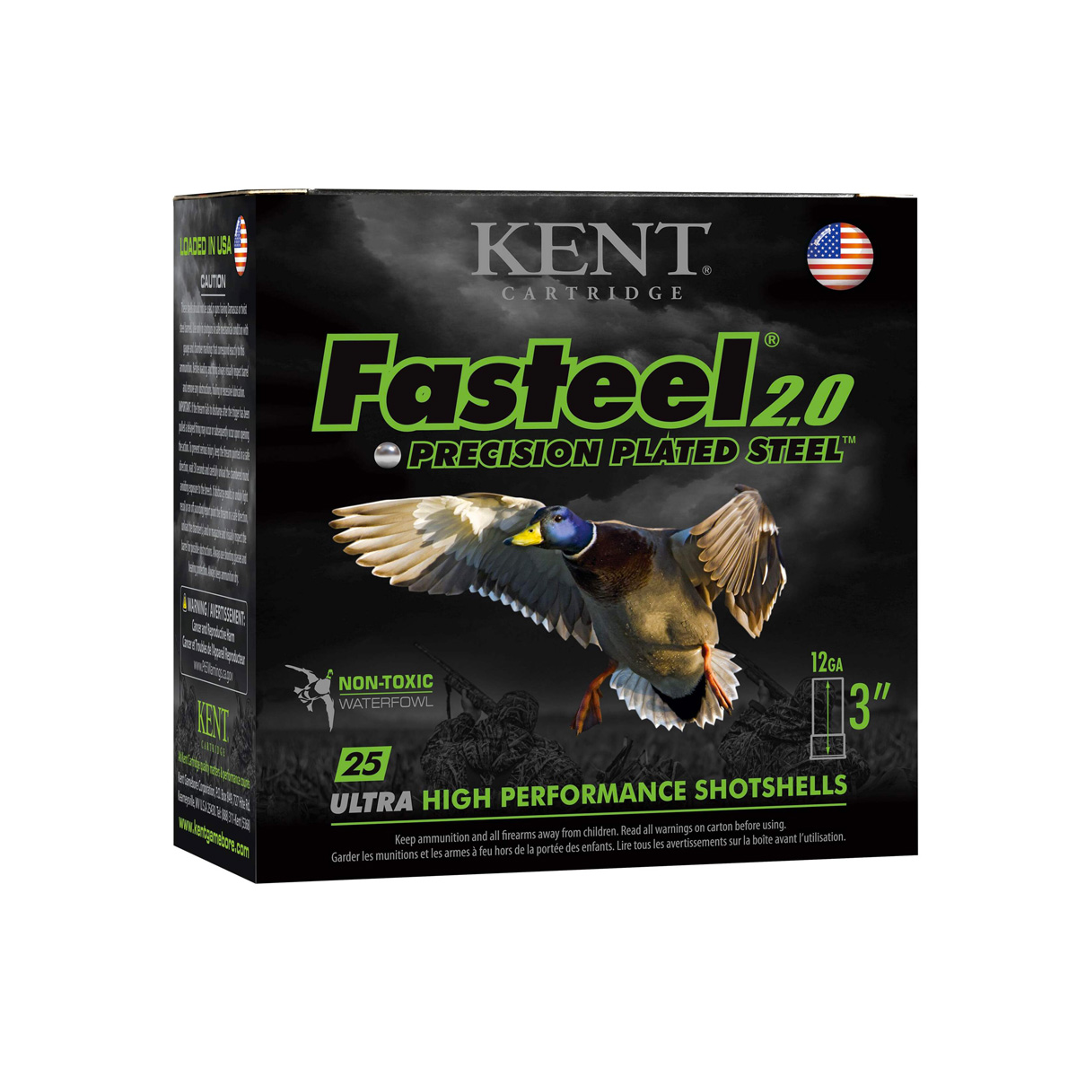 Kent Cartridge - Fasteel 12 ga 3 po  1