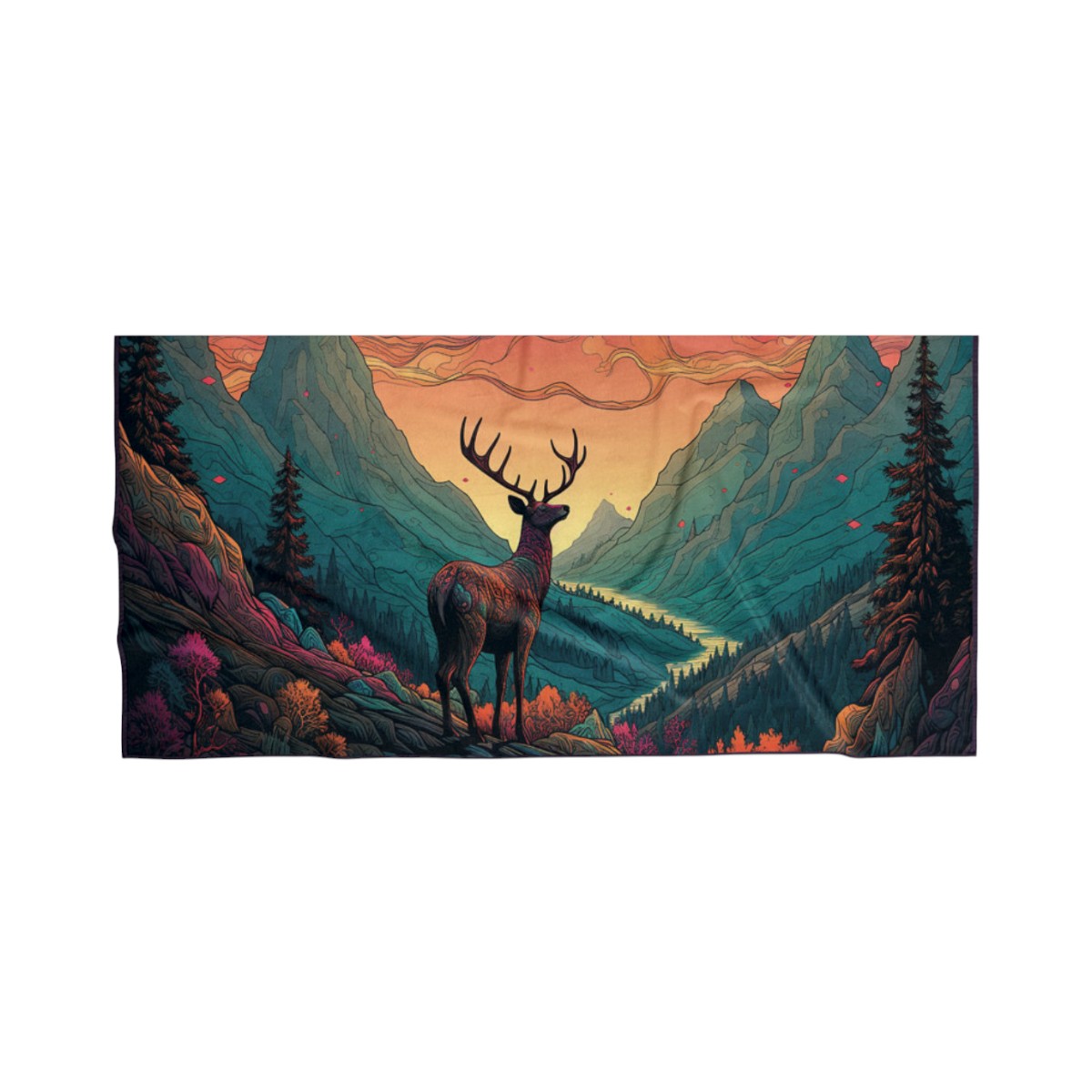 K Five - Colored Deer Microfiber Towel