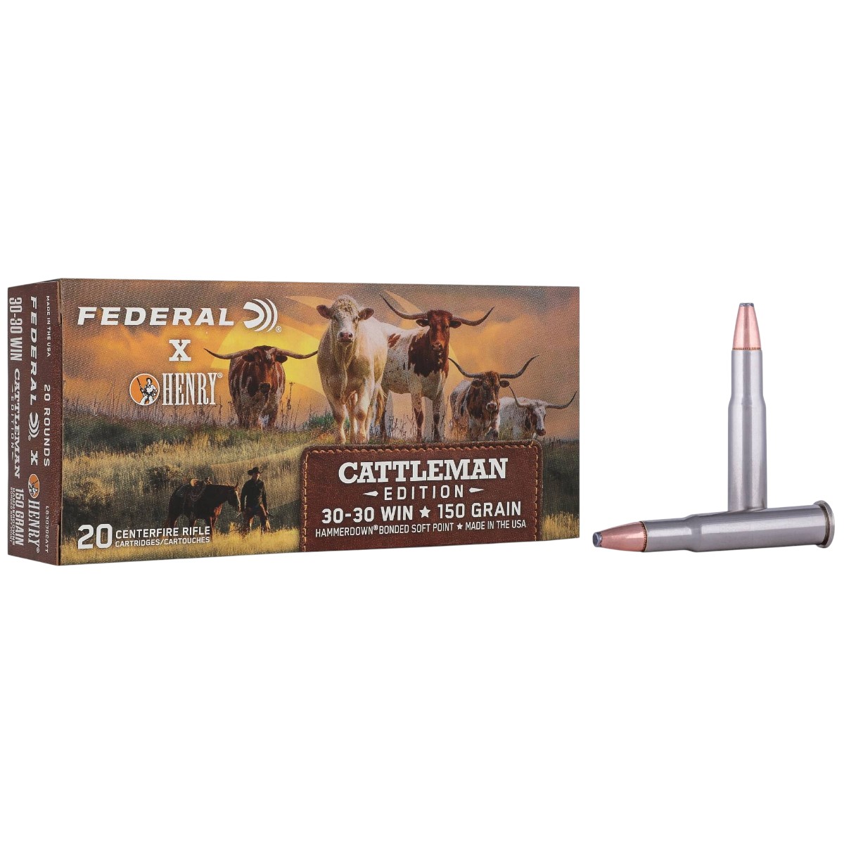 Federal Ammunition - Federal x Henry Cattleman Edition 30-30 WIN 150 GR