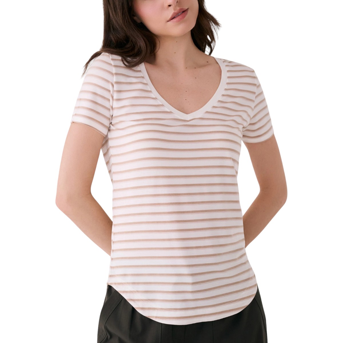 Lolë - T-shirt à col en V Dynamic pour femme