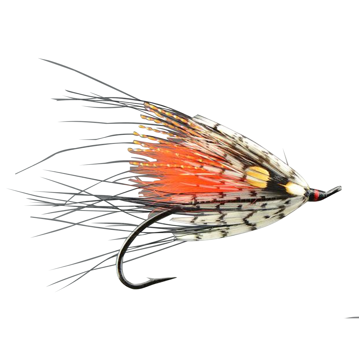 【ほぼ未使用】SALMON　FLY　１４．８ｆｔ　＃１０／１１　４ｐｃ Cosseboom Green Single Hook Salmon Fly - Shadow Flies
