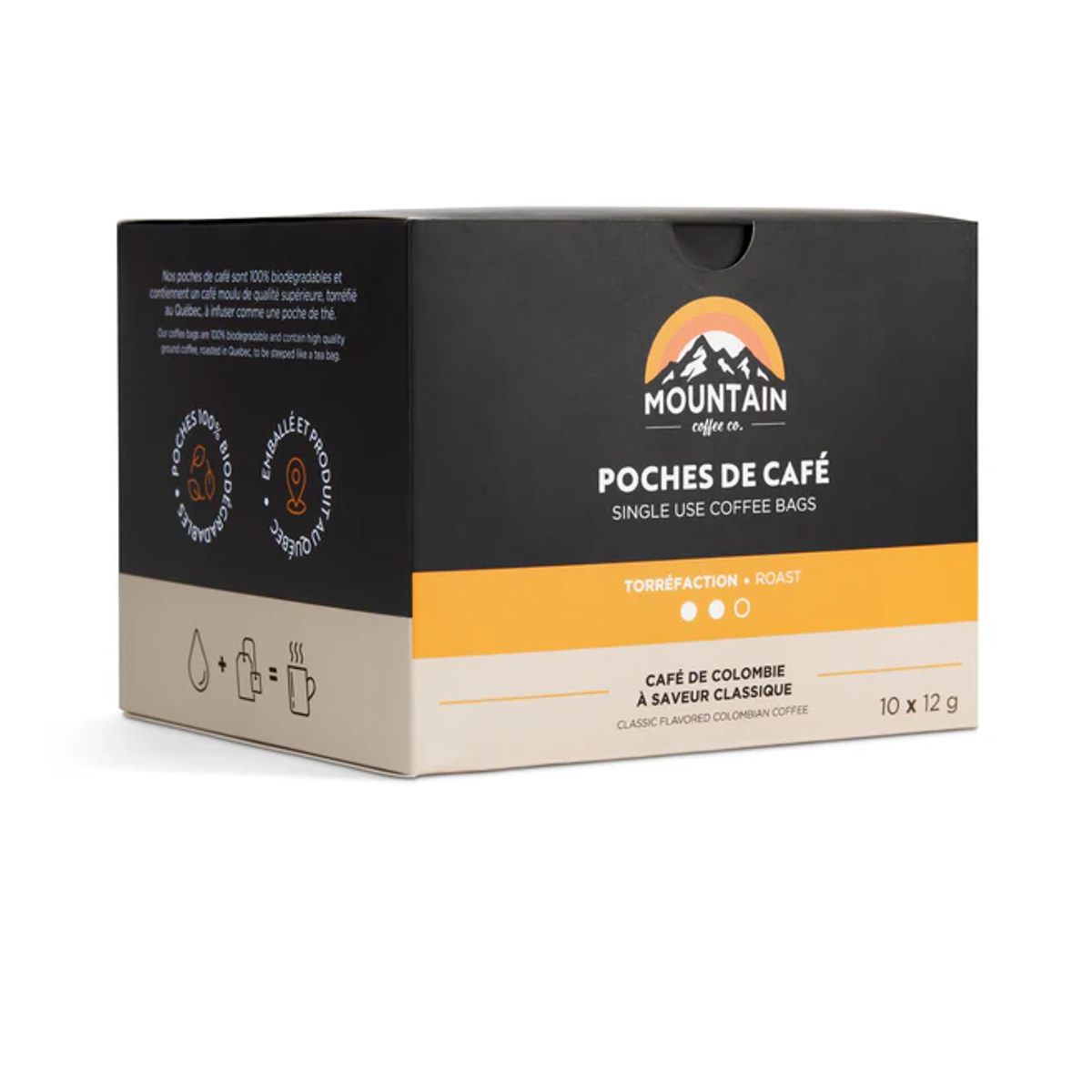 Mountain Coffee - Box of 10 Medium Roast Single Use Coffee Bags